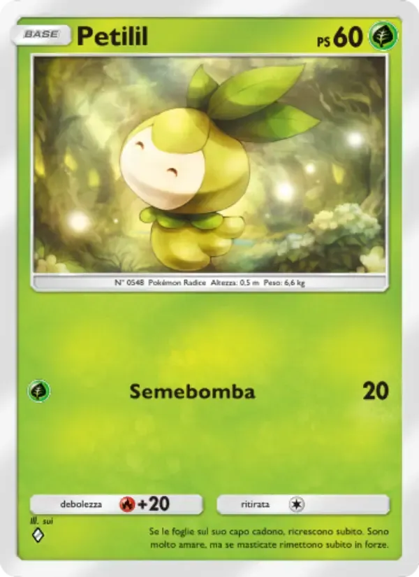 Petilil card in Italian