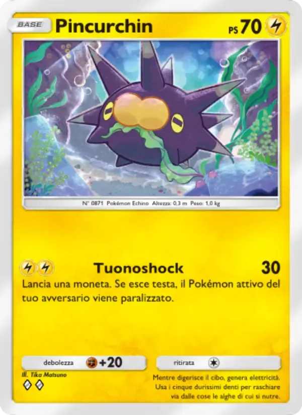 Pincurchin card in Italian