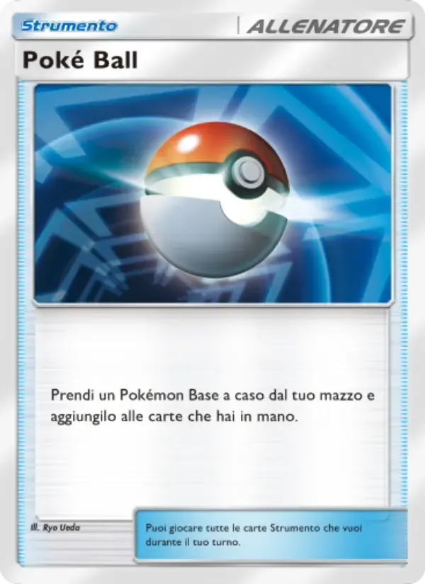 Poké Ball card in Italian