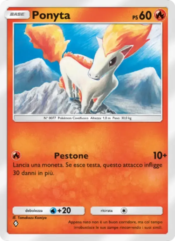 Ponyta card in Italian