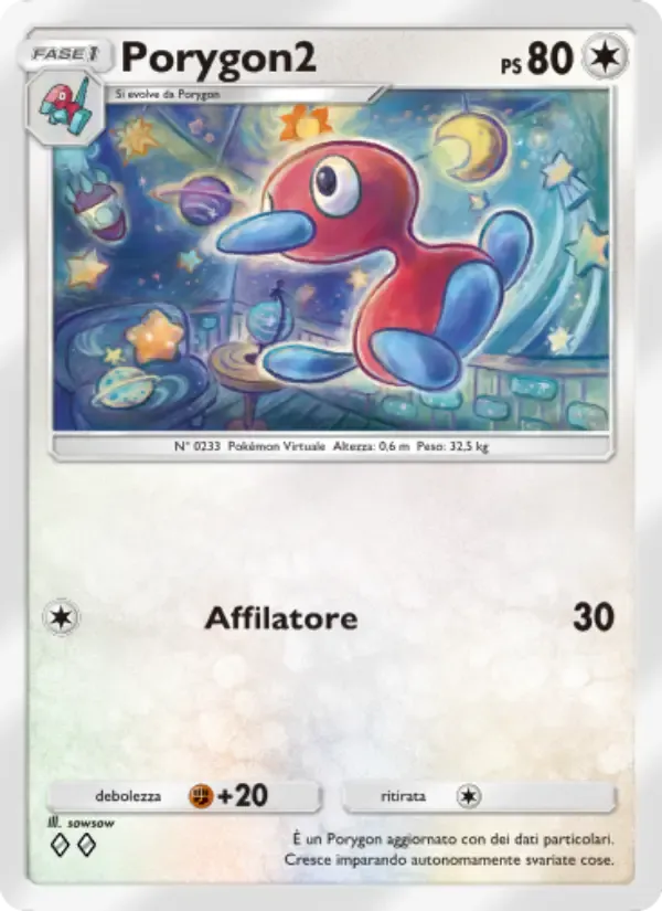 Porygon2 card in Italian