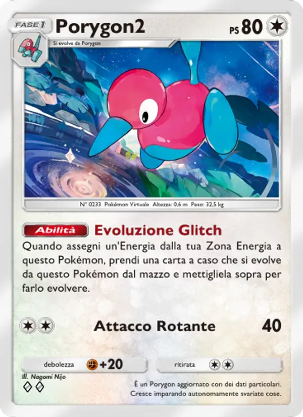 Porygon2 card in Italian