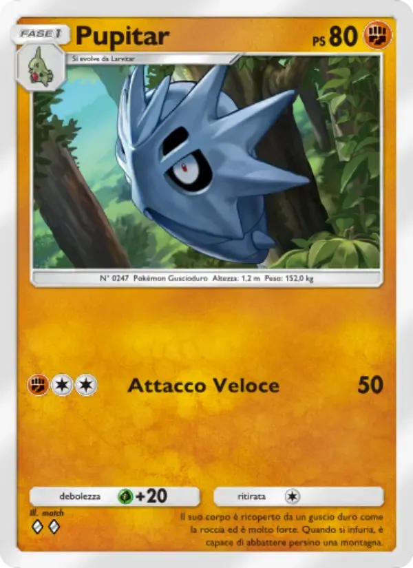 Pupitar card in Italian