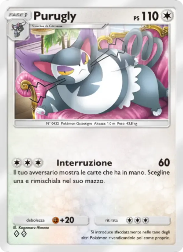 Purugly card in Italian
