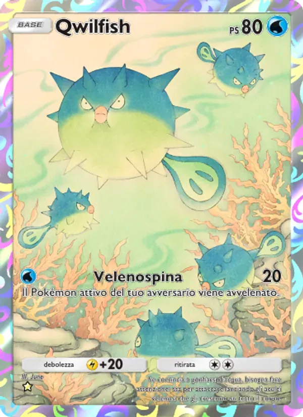 Qwilfish card in Italian