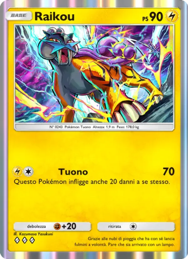 Raikou card in Italian