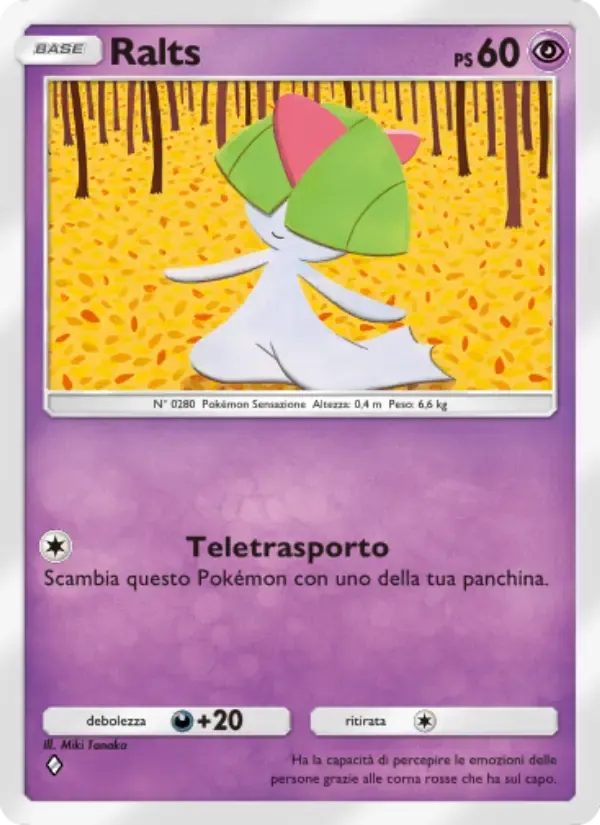 Ralts card in Italian