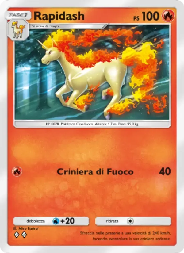 Rapidash card in Italian