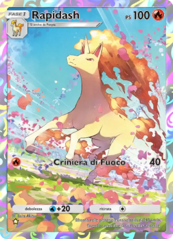 Rapidash card in Italian