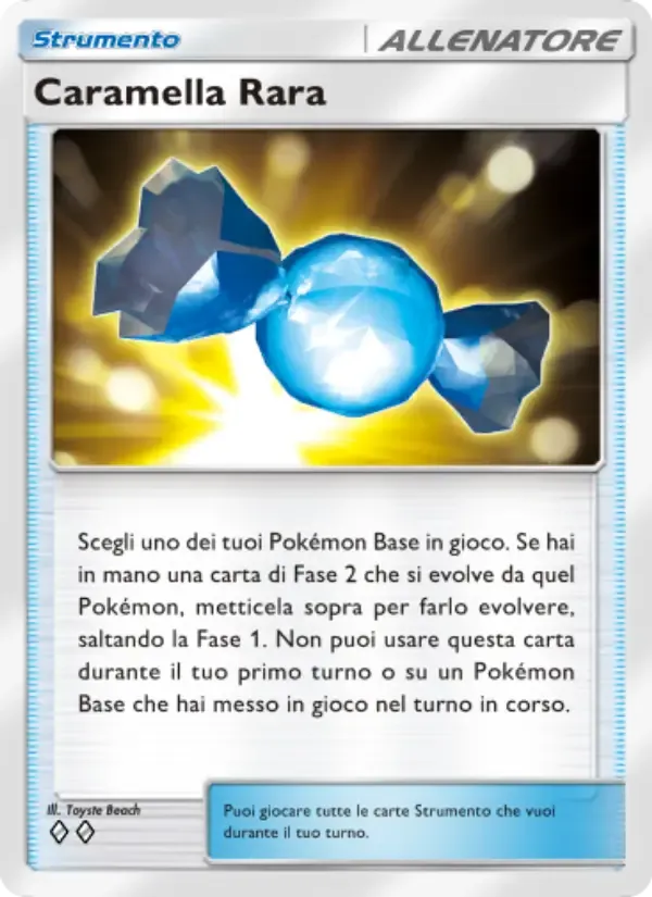 Rare Candy card in Italian