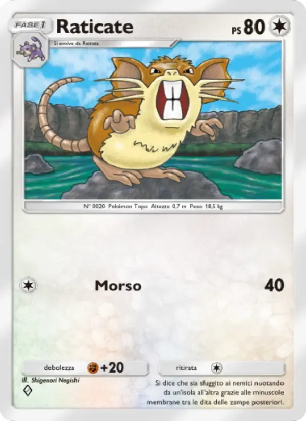 Raticate card in Italian