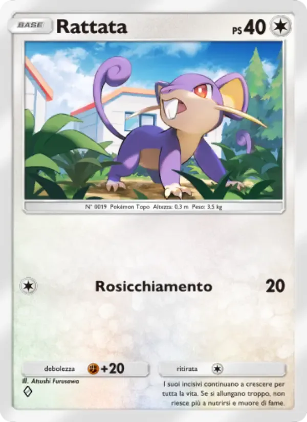 Rattata card in Italian