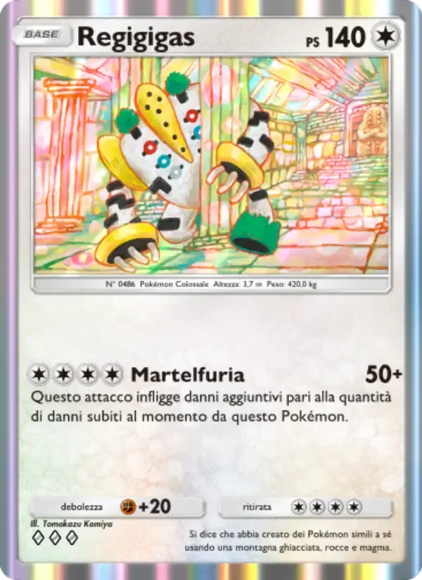 Regigigas card in Italian
