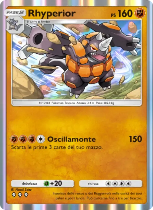Rhyperior card in Italian