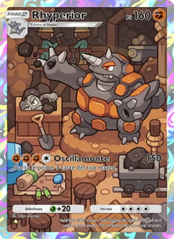 Rhyperior card in Italian