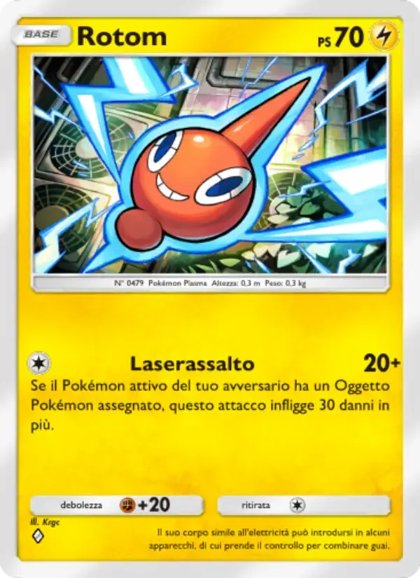 Rotom card in Italian