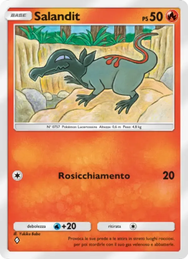 Salandit card in Italian
