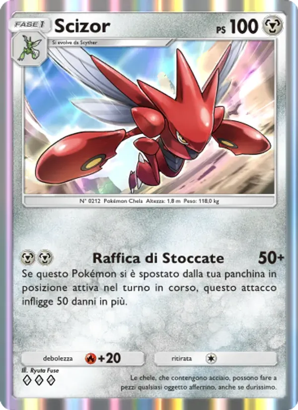 Scizor card in Italian