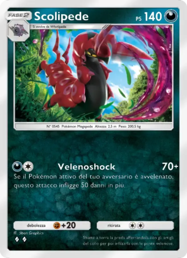 Scolipede card in Italian
