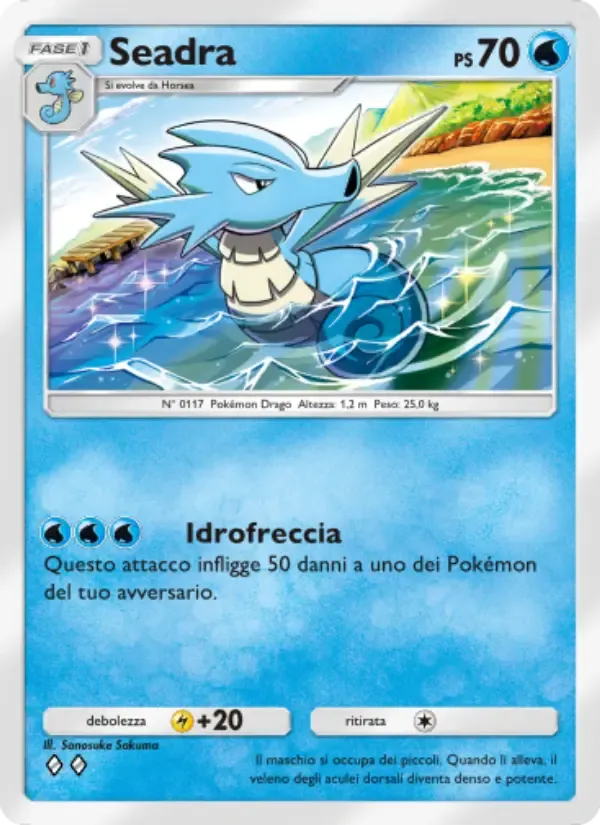 Seadra card in Italian