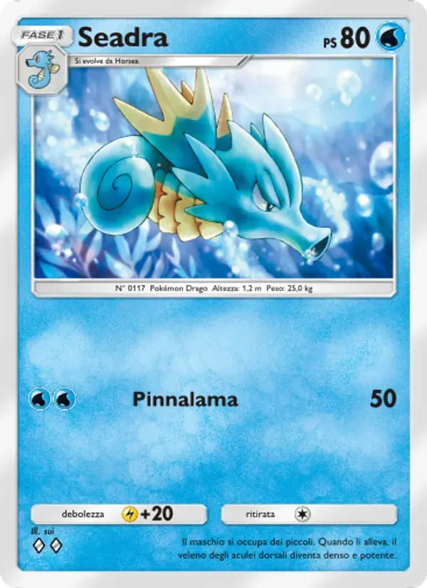 Seadra card in Italian