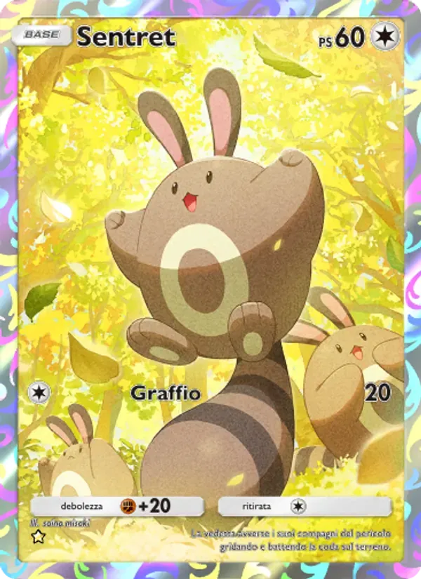 Sentret card in Italian