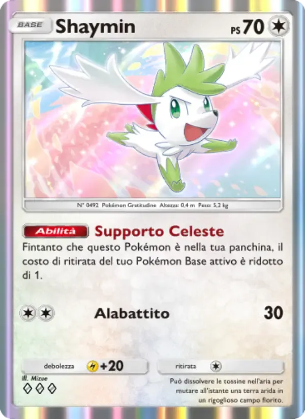 Shaymin card in Italian