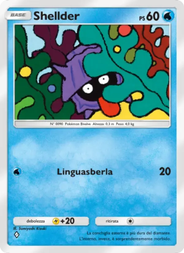 Shellder card in Italian