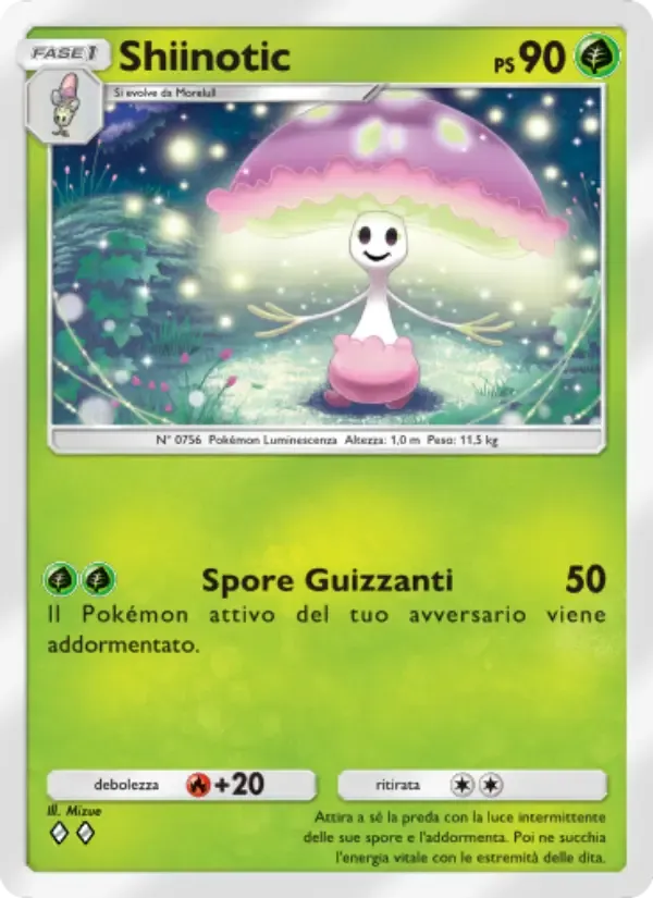 Shiinotic card in Italian