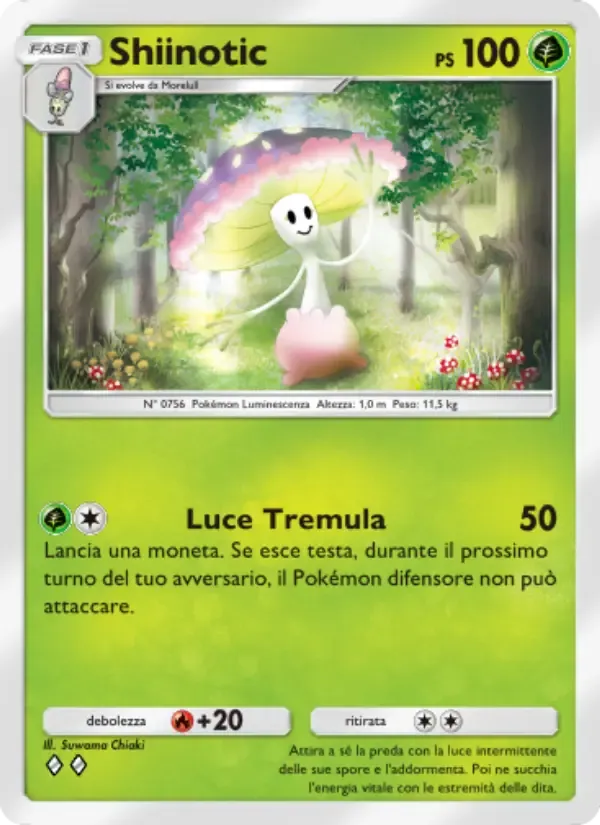 Shiinotic card in Italian