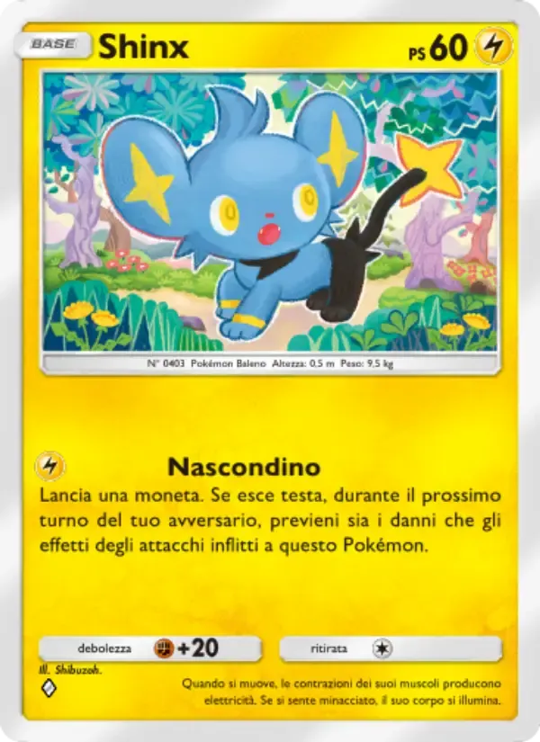 Shinx card in Italian