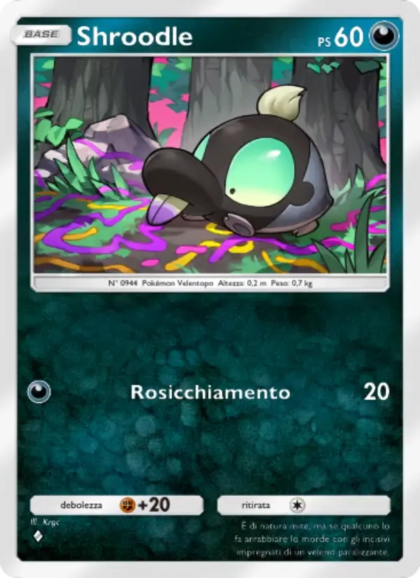 Shroodle card in Italian