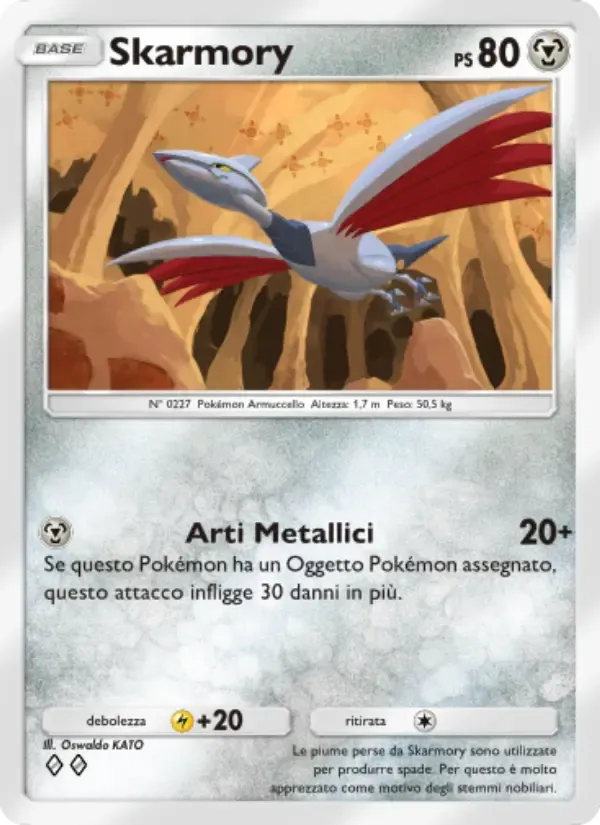 Skarmory card in Italian
