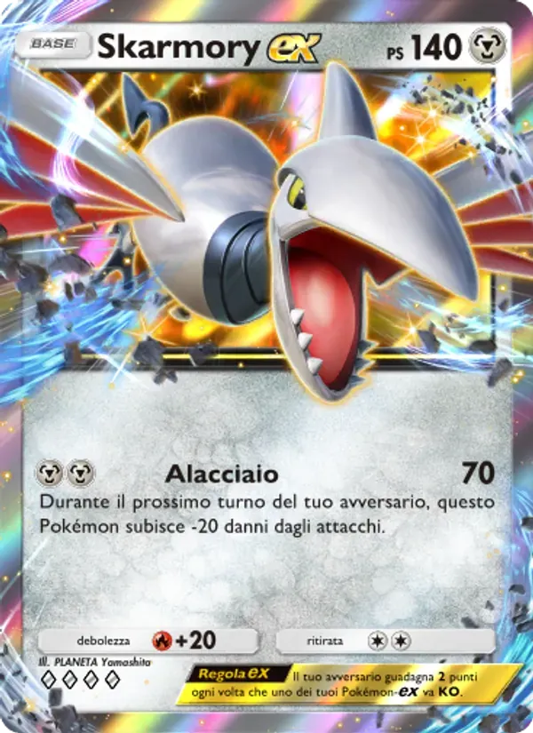 Skarmory ex card in Italian