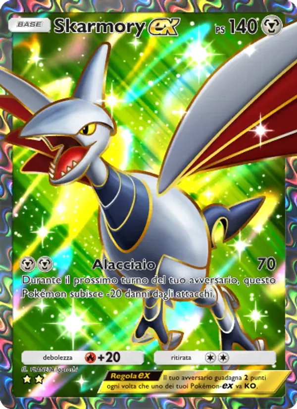 Skarmory ex card in Italian