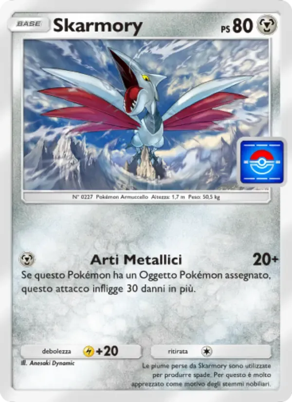 Skarmory card in Italian