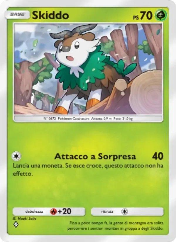 Skiddo card in Italian