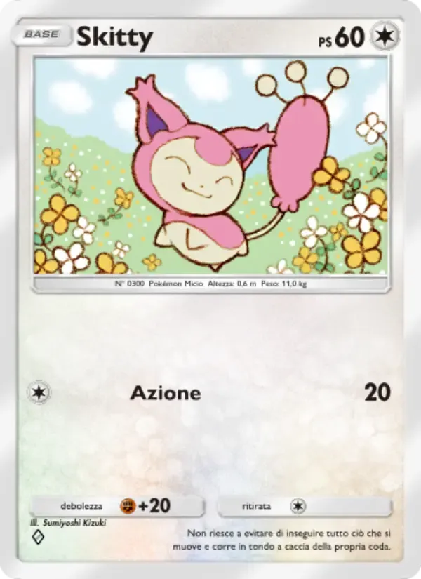 Skitty card in Italian