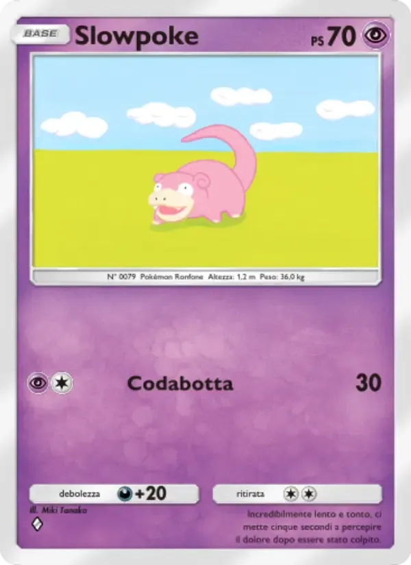 Slowpoke card in Italian