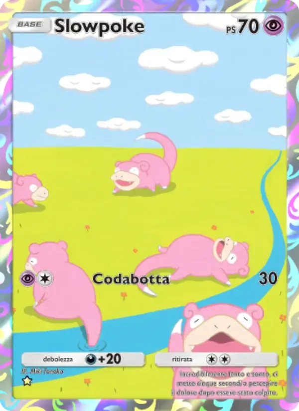 Slowpoke card in Italian