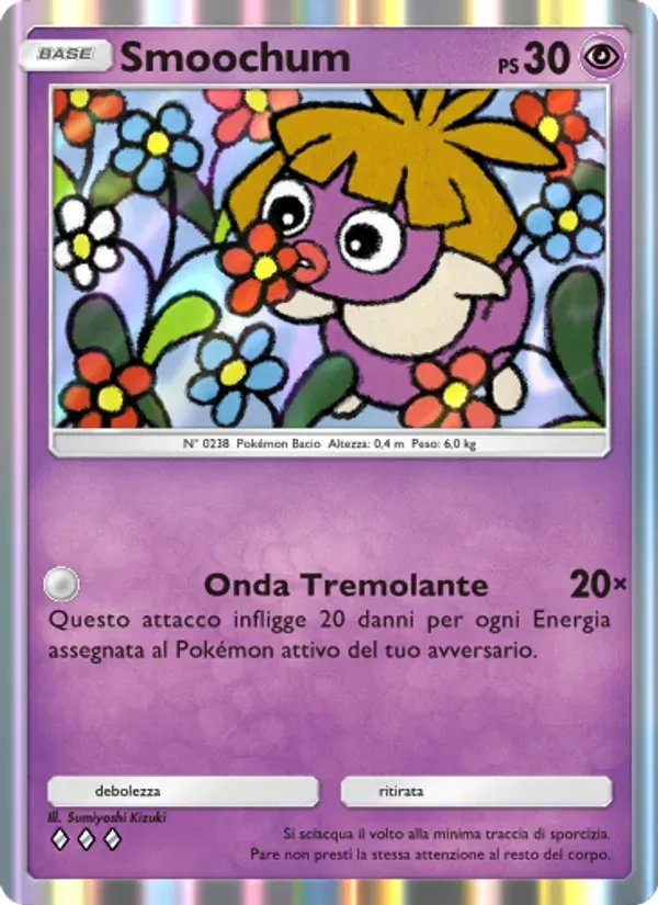 Smoochum card in Italian