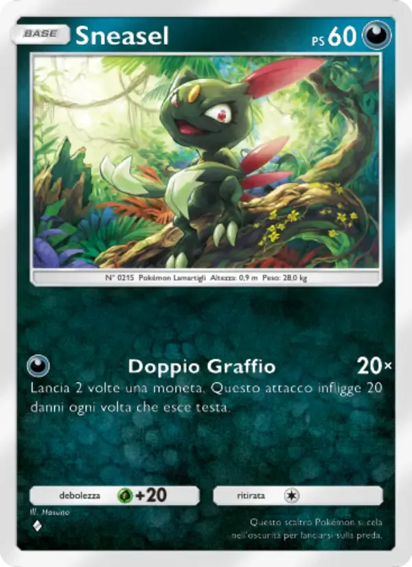 Sneasel-Karte auf Italienisch
