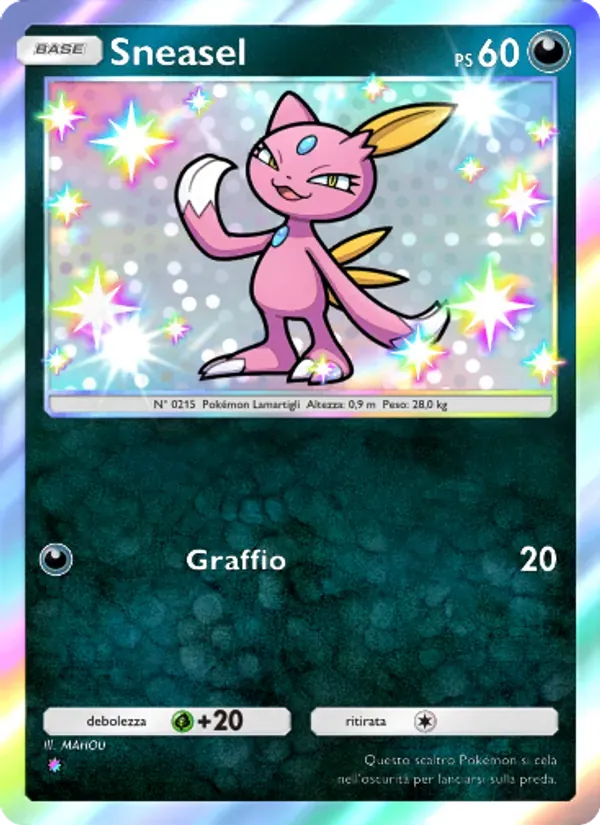 Sneasel card in Italian