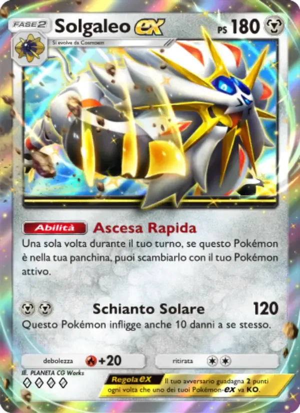 Solgaleo ex card in Italian