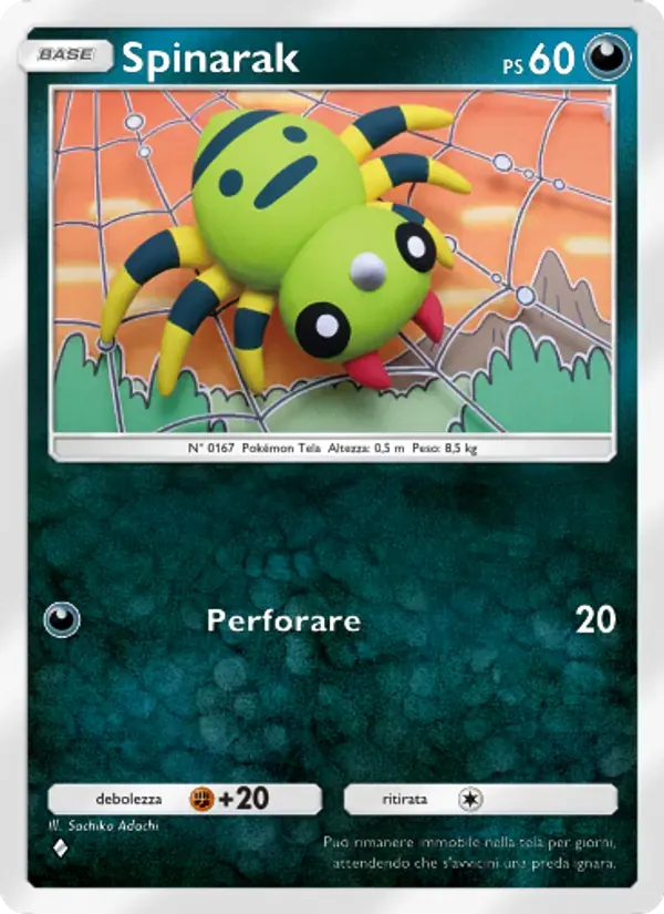 Spinarak card in Italian