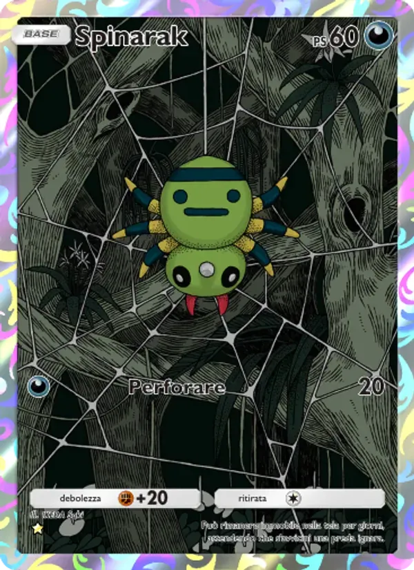 Spinarak card in Italian