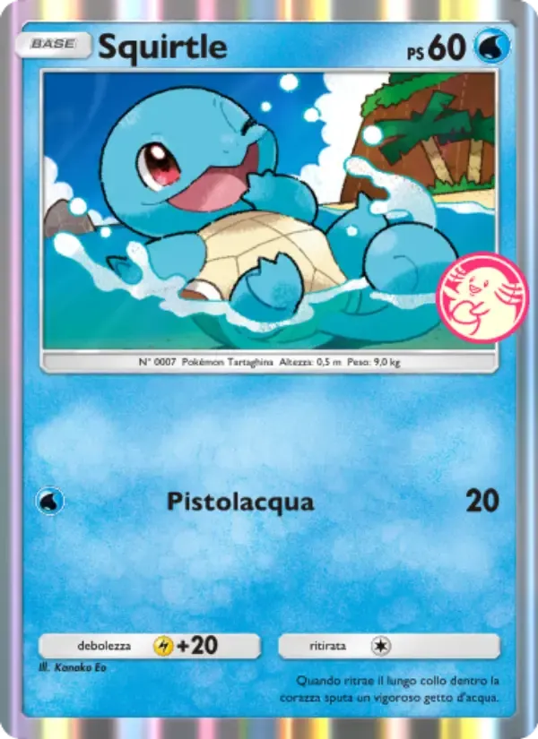 Squirtle card in Italian