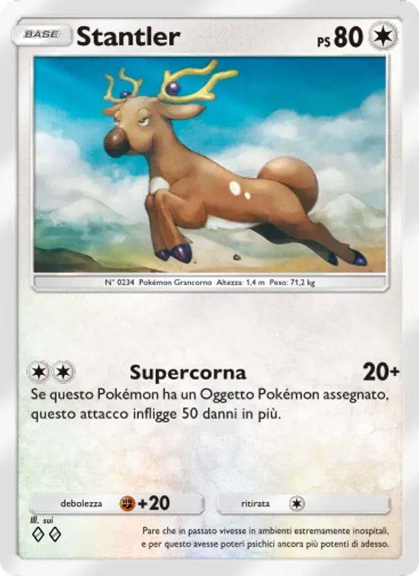 Stantler card in Italian