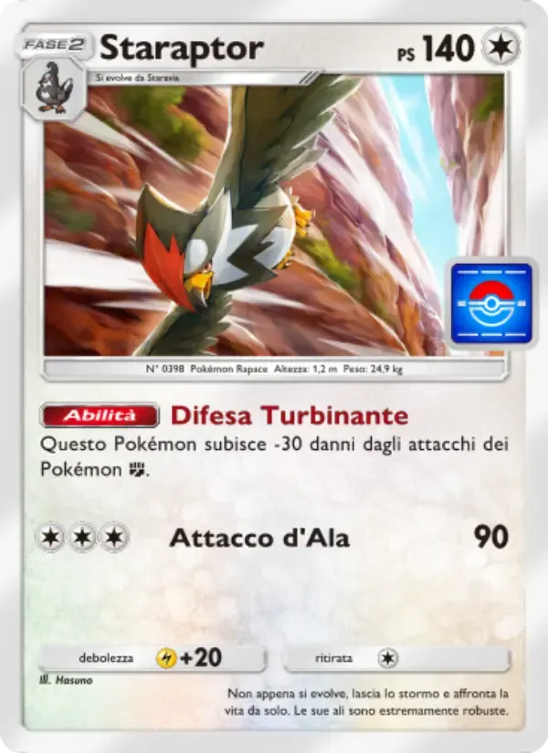 Staraptor card in Italian