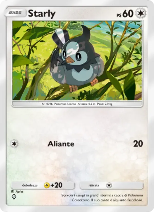 Starly card in Italian
